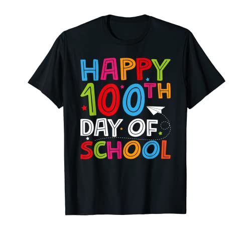 Happy 100th Day of School Teacher Boys Girls 100 Days School T-Shirt
