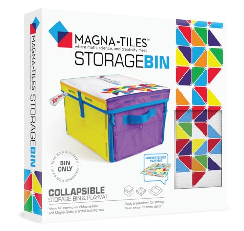 MAGNA-TILES Storage Bin & Interactive Play-Mat, The ORIGINAL Magnetic Building Brand