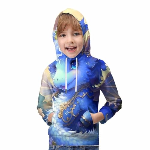Sweat à capuche bébé dragon pour garçons et filles de 9 à 11 ans
