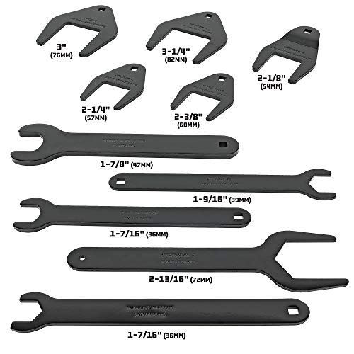 Powerbuilt Fan Clutch Wrench Master Kit, 10 Piece, Remove, Wrenches Loosen Fan Clutches, Ford, Chrysler, Gm, Imports, Storage Case - 648651 #TOP1
