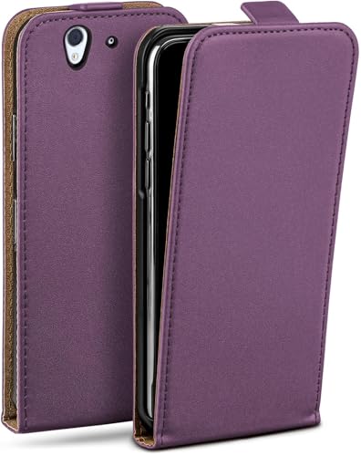 moex Étui de protection à rabat pour Sony Xperia Z - Avec protection à 360° - Avec film de protection d'écran - En cuir synthétique - Violet
