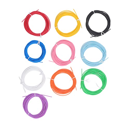 Rankomu Filamento De Impresión 3D PCL De 1,75 Mm, Recarga De Filamento PCL De Bolígrafo 3D De 10 Colores 1,75 Consumibles De Bolígrafo De Impresión 3D Brillante De Baja Temperatura 5 M