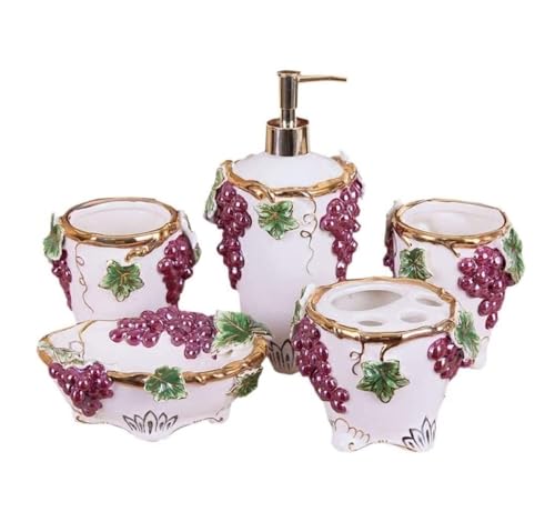 �����p���[�Z�b�g 5�_ �o�X���[���A�N�Z�T���[�Z�b�g �u�h�E�� �Z���~�b�N �o�X���[���u���b�V���O ���p�I ���ʏ�����