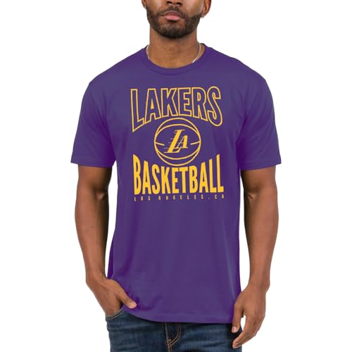 Junk Food NBA - Los Angeles Lakers - Team Basketball - Officially Licensed Adult Short Sleeve Fan...