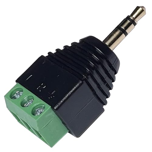 Adaptador Jack 3.5mm macho a terminal de tornillo, 4 unidades miniatura 4