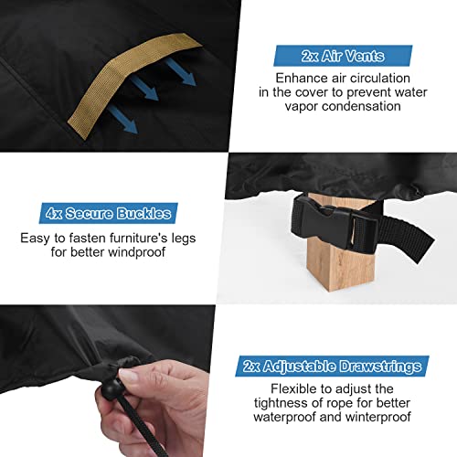 Vansheim Patio Sofa Covers For Outdoor Furniture Outdoor Bench Covers Waterproof Outdoor Couch Covers For 3 Cushion Couch Sofa With Windproof Water Resistant Outdoor Sofa Set Covers 78.7"X39"X24"/35" #TOP2