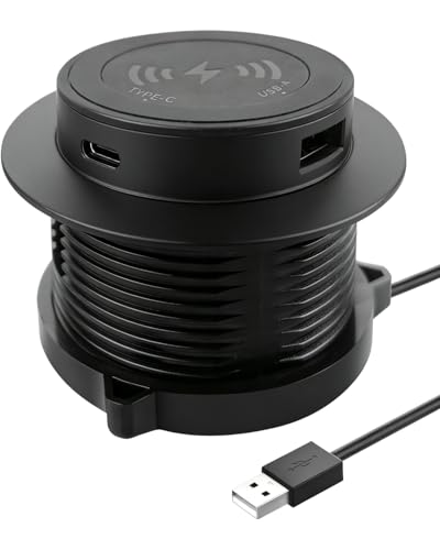 JACEPFY Desktop Wireless Charger, Pop Up 15W Fast Retractable Desktop