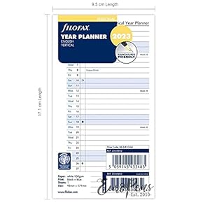 FILOFAX Personal jaarplanner verticaal (Engels) 2023