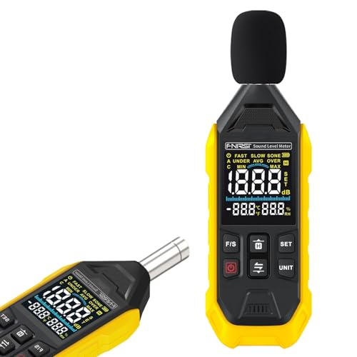 [Rechargeable 3IN1 Decibel Meter] WESTOBIG Sound Level Meter, Digital dB Meter Noise Meter 30dB to 130dB Portable SPL Meter MAX Data Hold with Color Display Backlight
