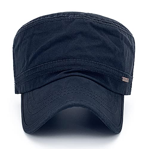 Redsharks Men Women Vintage Distressed Washed Cotton Twill Cadet Army Cap Adjustable Military Hat Flat Top Baseball Cap #TOP3