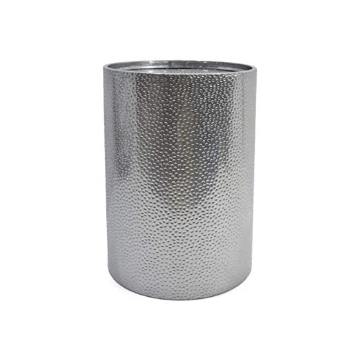 Christopher Knight Home Rache Modern Round Accent Table with Hammered Iron, Silver, 16 in x 16 in x 22.25 in