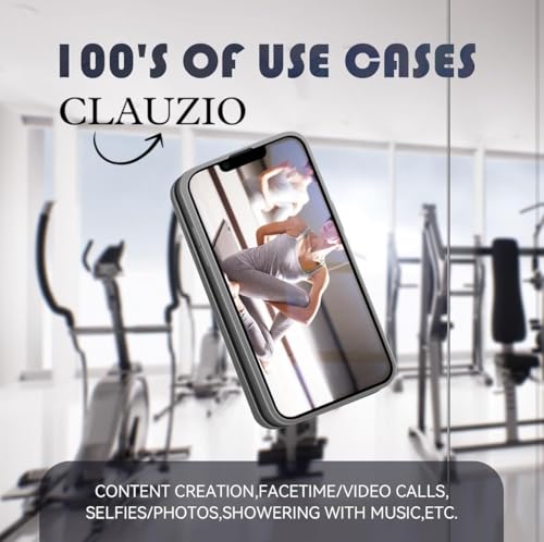 CLAUZIO Silicone Suction Phone Case Adhesive Octo Cup Buddy Mount - Anti-Slip Holder, Hands-Free Phone Accessory for iPhone and Android - Sticky Grip for Selfies, Videos (Black)