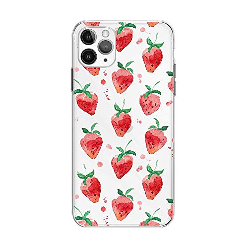 FancyCase Compatible with iPhone 12 Mini (5.4 inch)-Fruits Pattern Soft Silicone Protective Transparent iPhone 12 Mini Case (Strawberry Style) FancyCase Compatible with iPhone 12 Mini (5.4 inch)-Fruits Pattern Soft Silicone Protective Transparent iPhone 12 Mini Case (Strawberry Style)