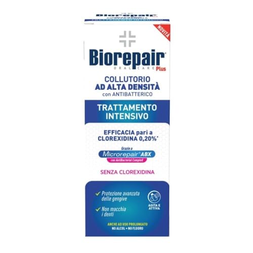 Biorepair Plus Collutorio ad Alta IntensitĂ con Antibatterico Trattamento Intensivo, 250ml