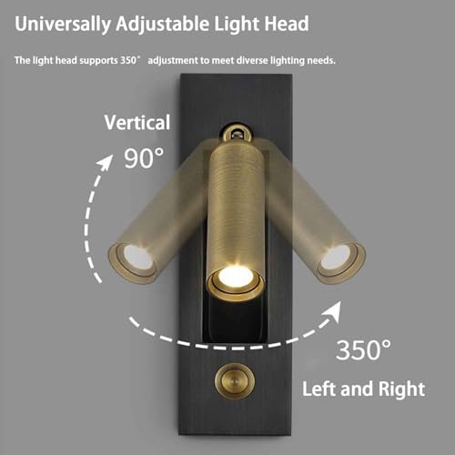Applique liseuse LED encastrable 3W liseuse de lit orientable - 4