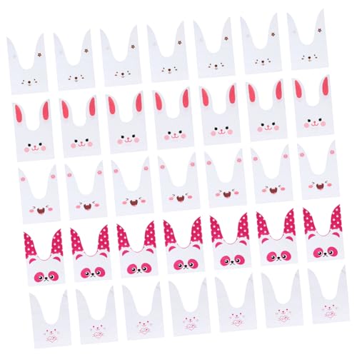 KOCKSHION 100pcs Largo Conejo Ear Bolsas De Fiesta Turrón Embalaje Bolsas Bisuits Bolsas