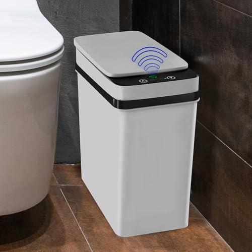 Possolutions 2.3‑Gallon Touchless Trash Can (Grey)