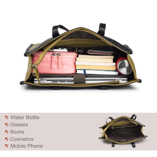 Image of K London Vegan Leather Handbag For Women-Girls | Satchel Bag for Womens | Fit Upto 15 Inch Laptop | Shoulder Bag | Ladies Purse | Tote Bag With Top Double Handle Handbag For Women