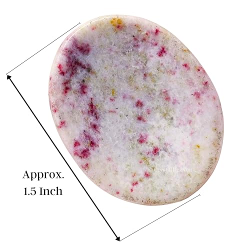 Image of Certified Cinnabarite Crystal Thumb Worry Pebbles Stones for Anxiety Stress Relief Massage - AAA Grade Original Healing Gemstone Agate Rubbing Stone for Yoga Meditation Spiritual Reiki Feng Shui