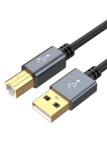 كابل الطابعة من كابل كرييشين، بطول 3.3 قدم، هوائصال USB 2.0، مع موصل USB A إلى USB B، متوافق مع الطابعات، الماسحات الضوئية، وحدات تحكم MIDI، لوحات مفاتيح MIDI، لوحات تطوير، أنظمة UPS، الكاميرات عالية الدقة، الخوادم، البيانو الرقمي. بسرعة نقل بيانات تصل إلى 480 ميجابايت في الثانية. مصنوع من الألمنيوم، بلون رمادي فضائي. يتميز بكابل بطول متر واحد، مثبت في علبة من الألمنيوم ذات لون رمادي فضائي لنسخة الكابل من طراز 3.3 قدم، مخصص لأجهزة HP، برذر، إبسون، كانون، بيانو، DAC.