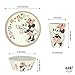 Zak Designs Disney Kids Dinnerware Set 3 Pieces, Durable and Sustainable Melamine Bamboo Plate, Bowl, and Tumbler are Perfect For Dinner Time With Family (Minnie Mouse)