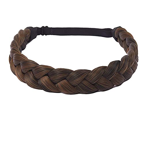 TOECWEGR Braided Hair Headband for Women 3 Strand Thick Braid Band