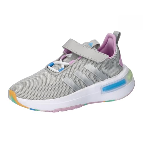 Adidas Unisex - Bambini Racer TR23 Hook And Loop Shoes Kids, Grey Two/Silver Met/Lilac, 39 1/3 Eu