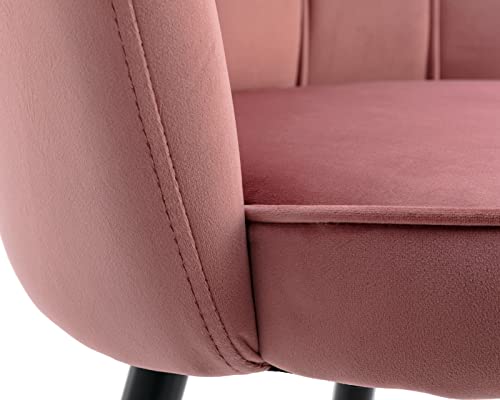 Cimota Kitchen Counter Stools Set Of 2 Modern Velvet 26 Inch Bar Stool Comfy Barstools With Footrest/Petal Back For Kitchen Counter/Dining Room/Home Bar, Dark Pink 2Pcs #TOP6