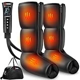 YINGGG Leg Compression Massager with Heat, Foot & Calf Massager Boots for Circulation and Pain Relief, Professional Sequential Compression Boots with 6 Modes, 6 Intensities, 3 Heat-M02