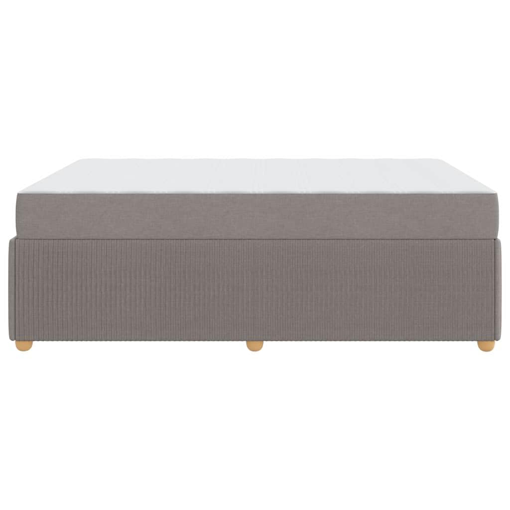 Rama łóżka z materacem w kolorze szarobrązowym (taupe), 160 x 200 cm, materiałowa sofa do spania ze stabilną ramą z materiału drewnopochodnego, oddychający materiał, materac o średniej