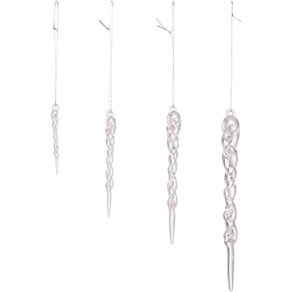 Pendentifs en acrylique transparent incassables pour décoration de sapin de Noël