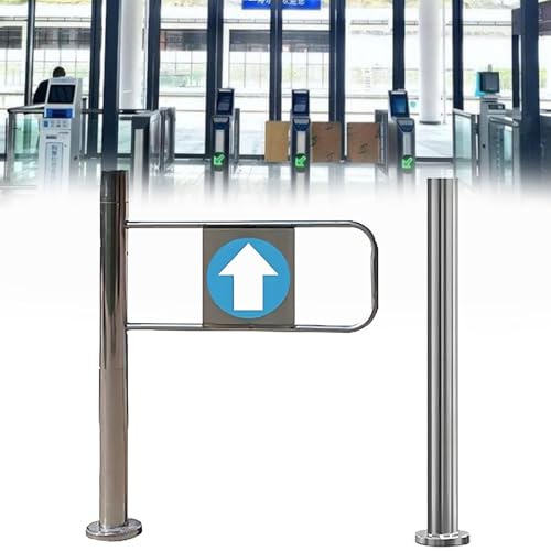 Universal Metal Swing Gate market Entrance SpringLoaded Safety Gate Automatic Swing One Door for Library Store Entrance100x100cm