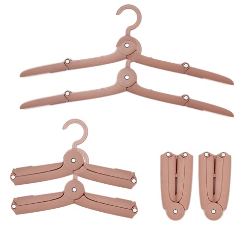 HGYZE - Perchero Plegable de plástico de 6 Piezas, Resistente al Viento y Ahorra Espacio, para Ropa, Perchas portátiles de Viaje, para caravanas, hoteles, niños y Armario Exterior, Color Rosa Cover