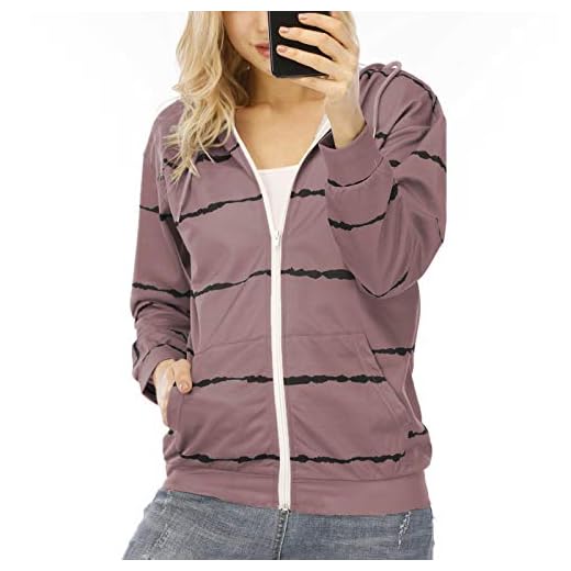 Dam europeisk och amerikansk stil mode randig tröja stor storlek Bekväm Casual lös dragkedja Matchande luvtröja 5XL