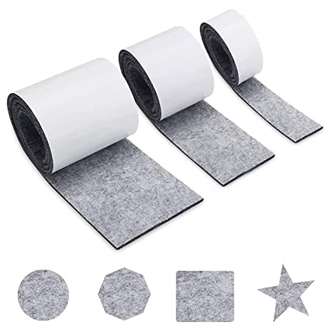 Furniture Pads Floor Protectors,3 Rolls DIY Furniture Felt Pads,Self Adhesive Table Leg Floor Protectors Sticky Pads for Furniture feet Cover