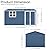 YOPTO 10x12 FT Outdoor Storage Shed,Oversized Metal Waterproof Tool Sheds,Heavy-Duty Unit with Window,Door and Vents,for Storing Bicycles,Lawnmowers,Barbeques,Blue