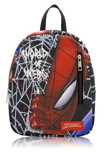 Mini mochila Marvel Homem-Aranha para crianças e adultos | Bolsa de couro PU de 25,4 cm | Bolsa de viagem infantil, pequena para escola, viagens ou uso diário | A partir de 3 anos