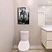 Funny Bathroom Canvas Wall Art Set of 2 - Black and White Vintage Humor Wall Decor, Dumb And Dumber Comedy Movies Posters for Toilet Bathroom Decor 12x16 inch Framed