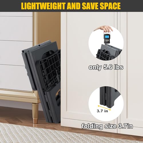 image for SENQI Folding 2-Step Stool for Adults Kids Non-Slip Collapsible Portab