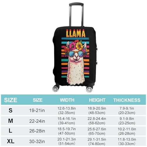 Vintage Llama Travel Luggage Cover for Suitcase 19-32 Inches Elastic Washable Baggage Protector2