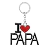 Relicon I Love PAPA | DAD | Fathers Day Gift Black Red Metal Keychain for Car Bike Men Women Keyring