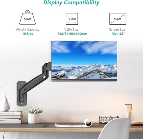 Jin Office Wall Mounted Monitor Stand For 13-32 Inch Monitors| 8Kg ...