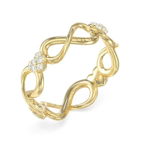 GUESS Bague pour Femme Acier Inoxydable JUBR06050JWYG54 54