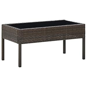 vidaXL Tuintafel Poly Rattan Tuinmeubel Buitenmeubel Tuin Meerdere Kleuren