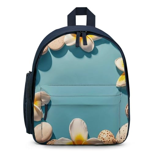 Frame Exotic Floral Pattern Printing Backpack for Men Women, Durable Small Bookbag Lightweight Daypack for Travel, Hiking, Blue-style