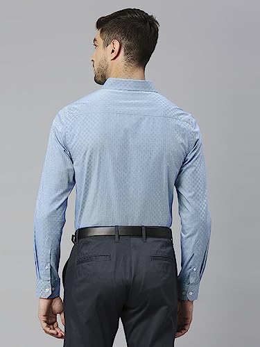 Image of Thomas Scott Men's Cotton Slim Fit 100% Formal Shirt with Spread Collar and Full Sleeves
