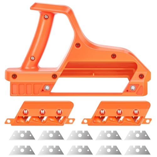 Kantenhobel für Gipskarton, Handhobel-Rigips Kantenhobel,Gipskarton Schneider-Fasenhobel mit 45 ° und 60° (Wird mit 10 Originalklingen geliefert)