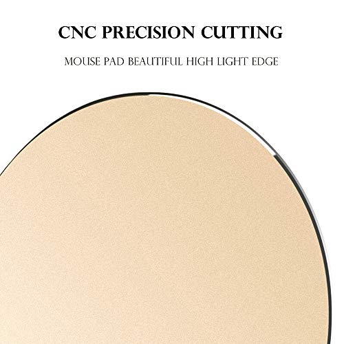 Proelife Premium Aluminum Metal Mouse Pad Mice Mat 8.66 Inch (Round, Champagne Gold) #TOP4