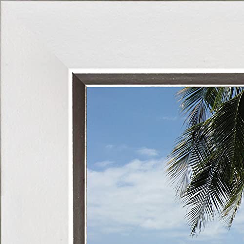 Cadre Photo avec Passe-Partout Rouge pour Image 24x24 cm ou 24 x 24 cm Cadres Noir avec Filet Argent, 3.4 cm de Largeur, Cadre en Bois Cadre Photo avec Passe-Partout Rouge pour Image 24x24 cm ou 24 x 24 cm Cadres Noir avec Filet Argent, 3.4 cm de Largeur, Cadre en Bois