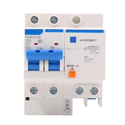 Disjoncteur différentiel NXBLE-63 contre les surcharges électriques 1P+N 50A 30 mA